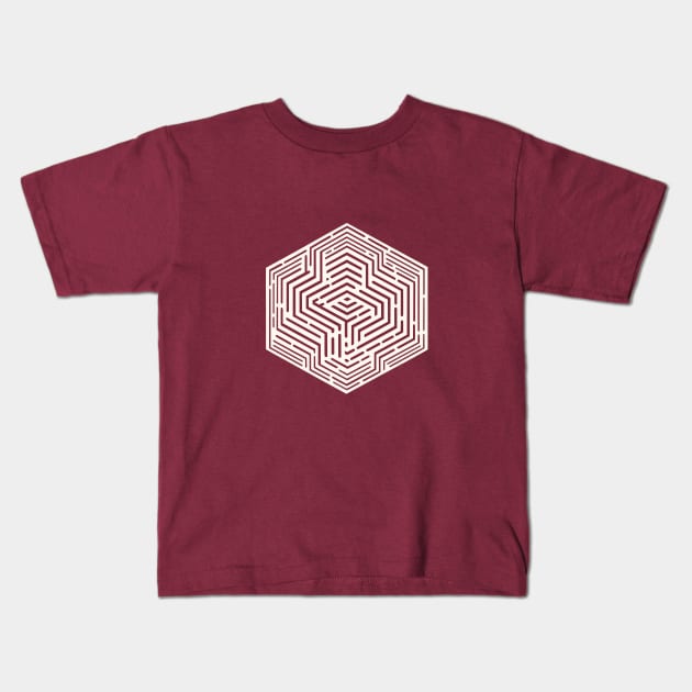 Geometric Illusion Kids T-Shirt by aphian